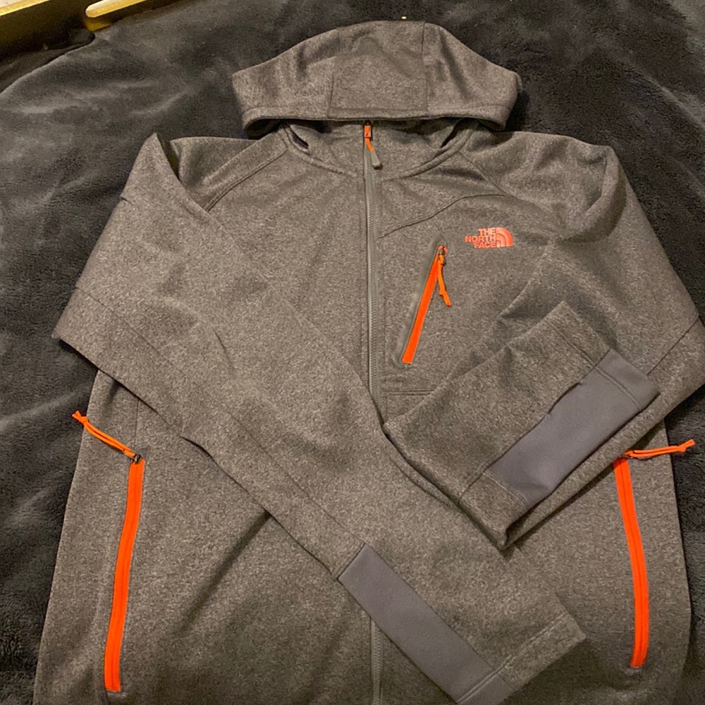 Medium gray and orange runner jacket